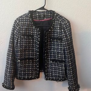 J.Crew Lady jacket in metallic houndstooth